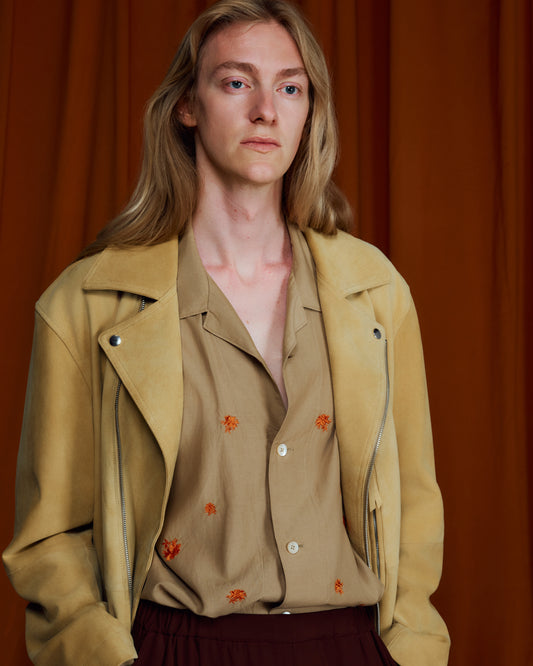 TINY EMBROIDERED OVERSIZED SHIRT