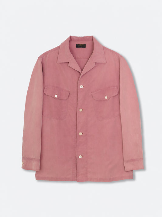 POWDERY FADE POPLIN OPEN COLLAR SHIRTS
