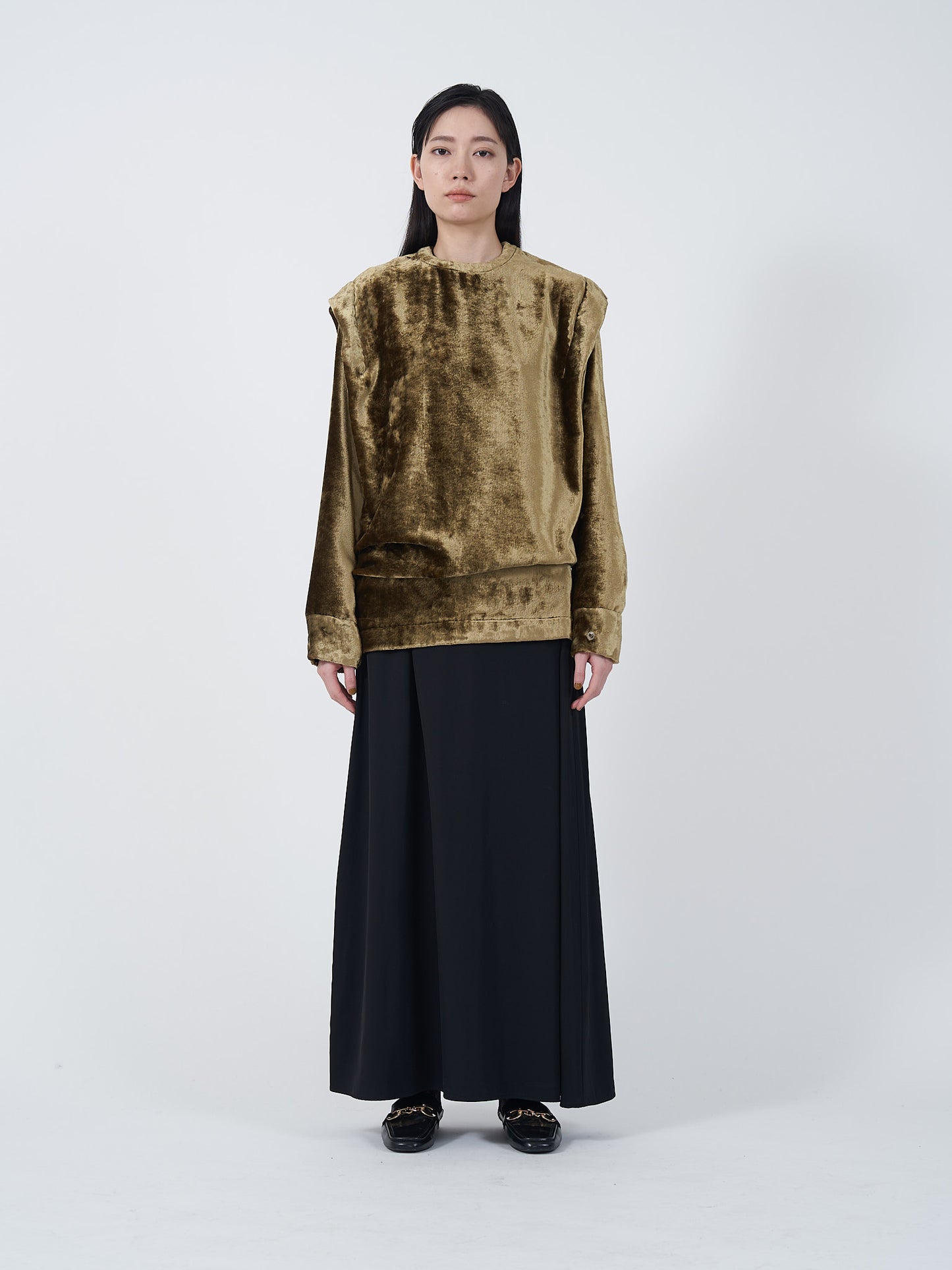 CLASH VELVET LONG TOPS