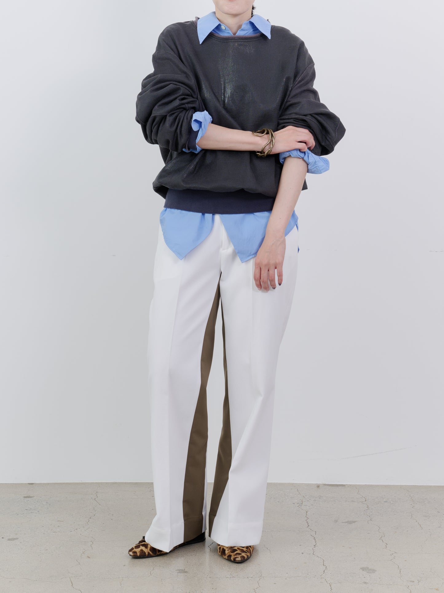 INSIDE COLOR PLEASANT WIDE PANTS