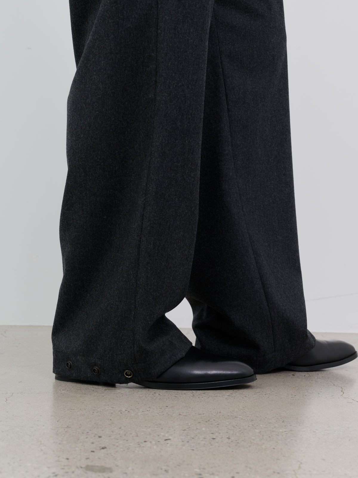 WOOL CASHMERE POPLIN MELTON NO-BRAINER PANTS
