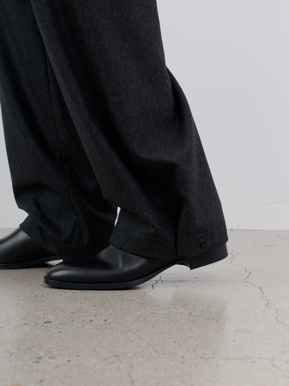 WOOL CASHMERE POPLIN MELTON NO-BRAINER PANTS