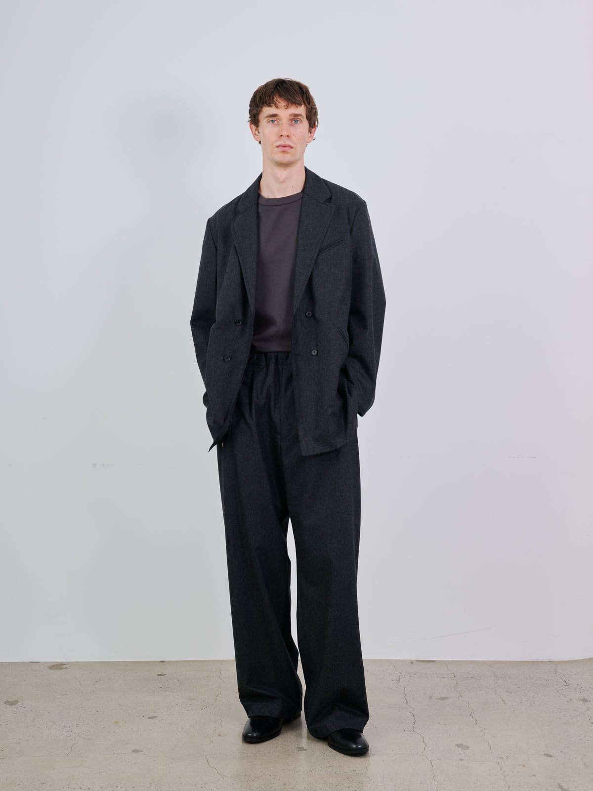 WOOL CASHMERE POPLIN MELTON JACKET