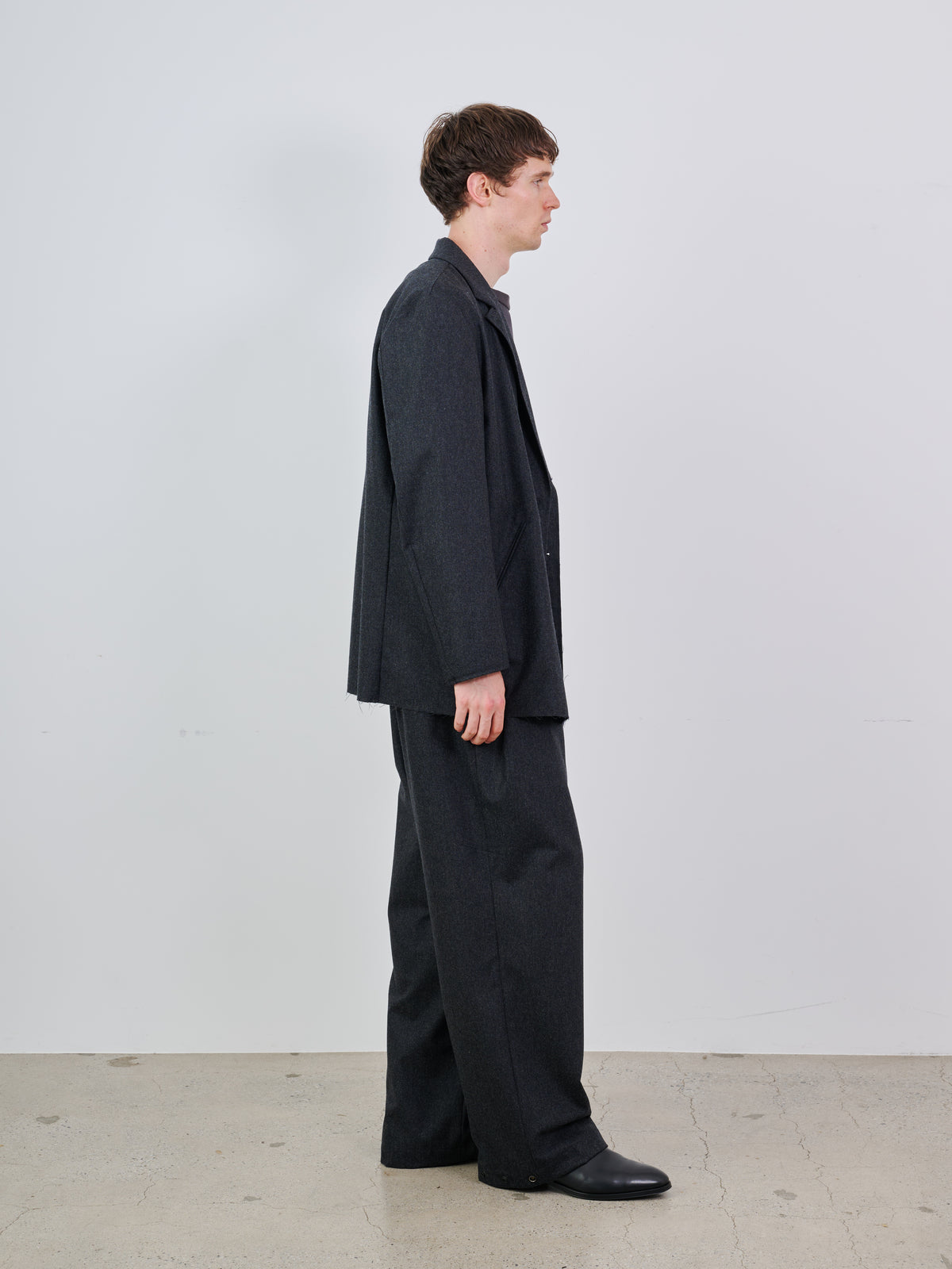 WOOL CASHMERE POPLIN MELTON JACKET