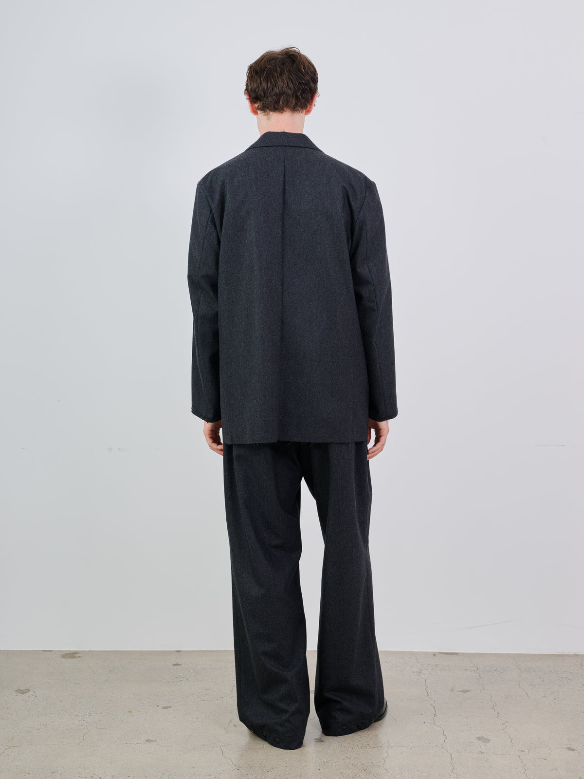 WOOL CASHMERE POPLIN MELTON JACKET
