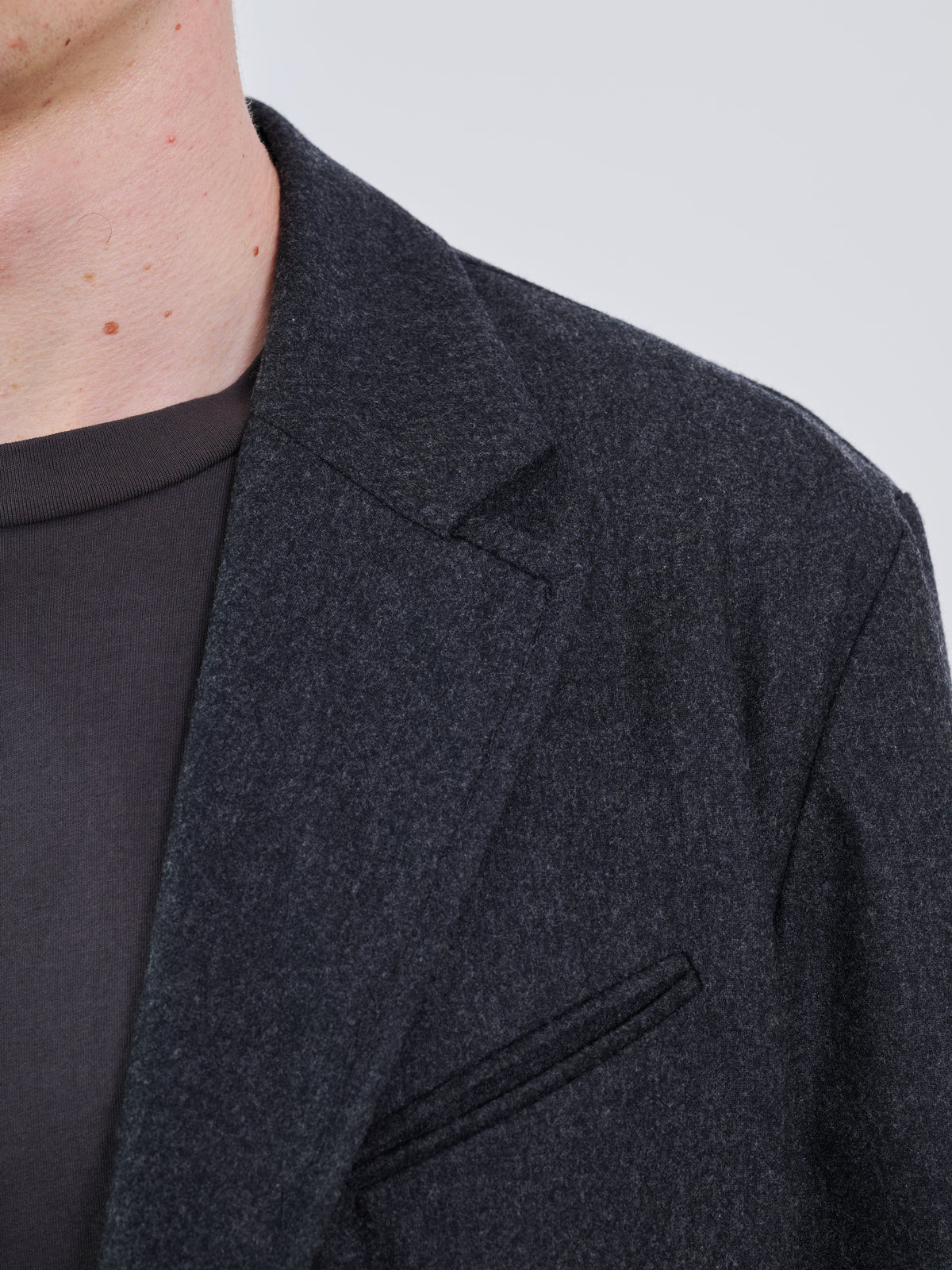 WOOL CASHMERE POPLIN MELTON JACKET