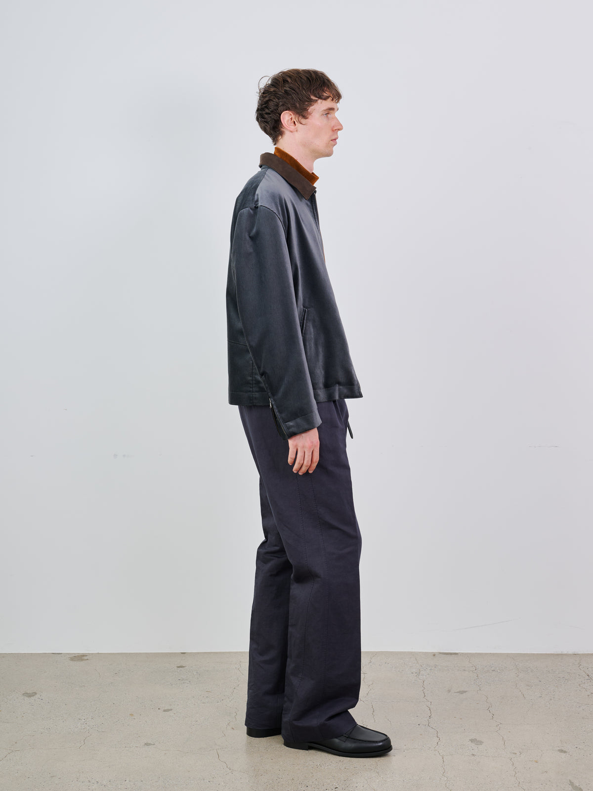 COTTON VELVET MINIMAL RIDING JACKET