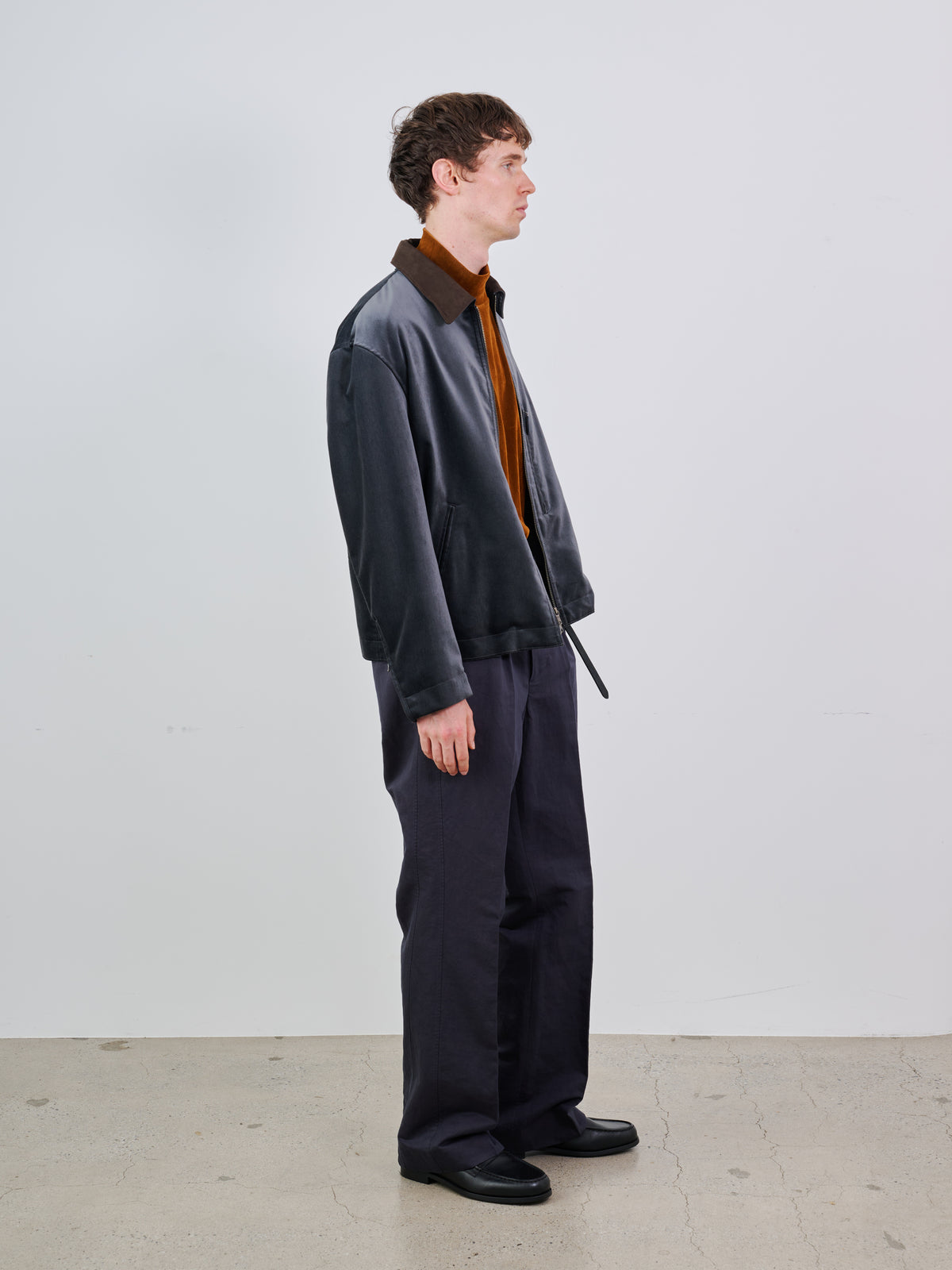 COTTON VELVET MINIMAL RIDING JACKET