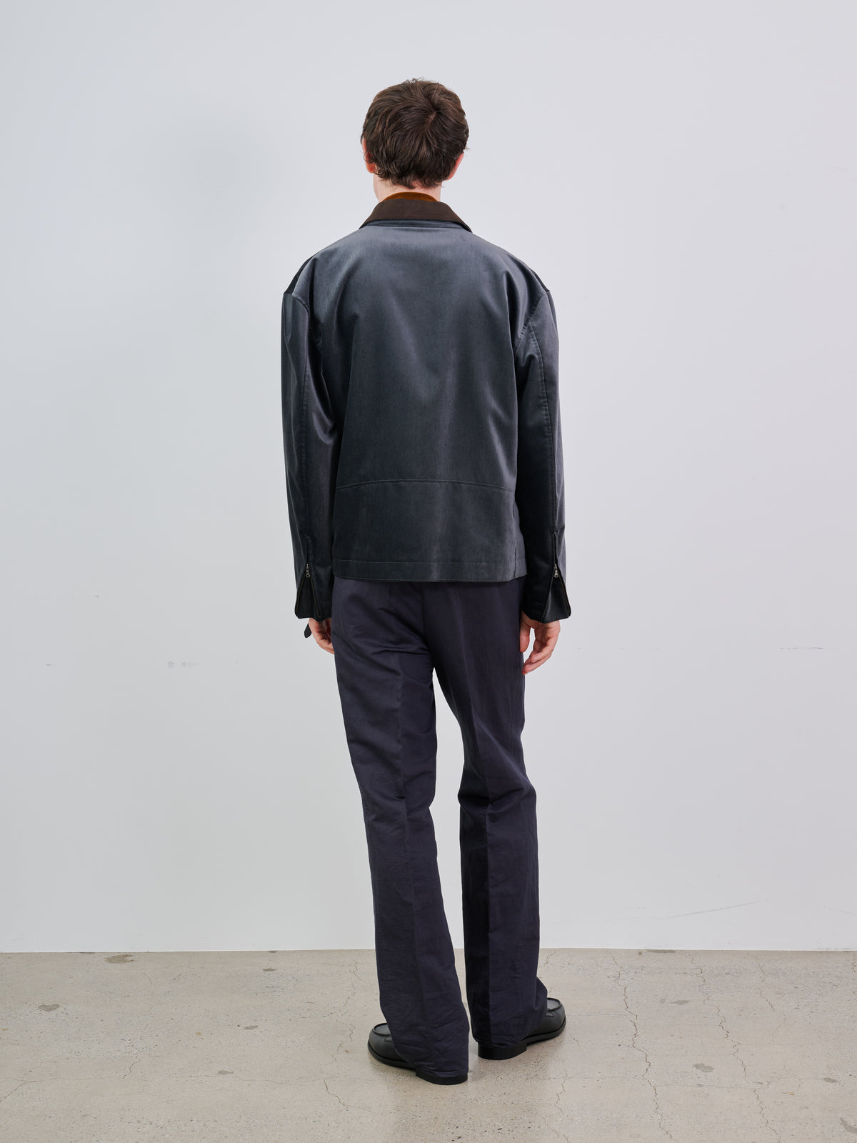 COTTON VELVET MINIMAL RIDING JACKET