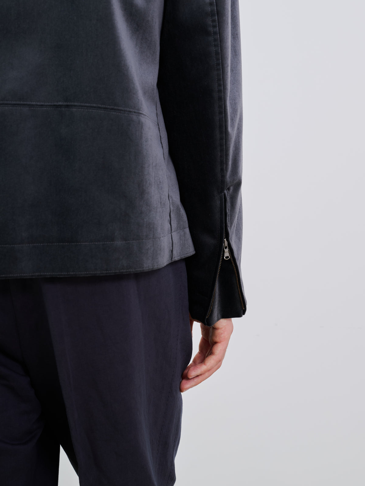 COTTON VELVET MINIMAL RIDING JACKET