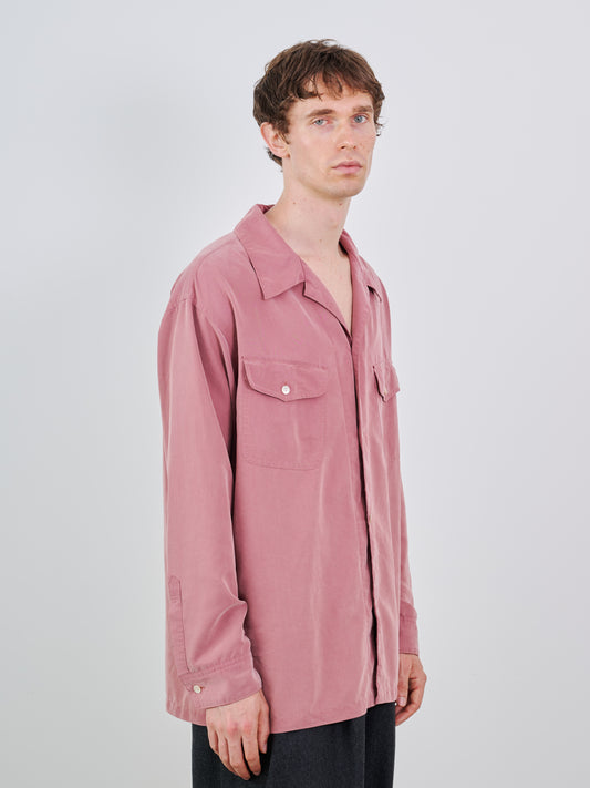 POWDERY FADE POPLIN OPEN COLLAR SHIRTS