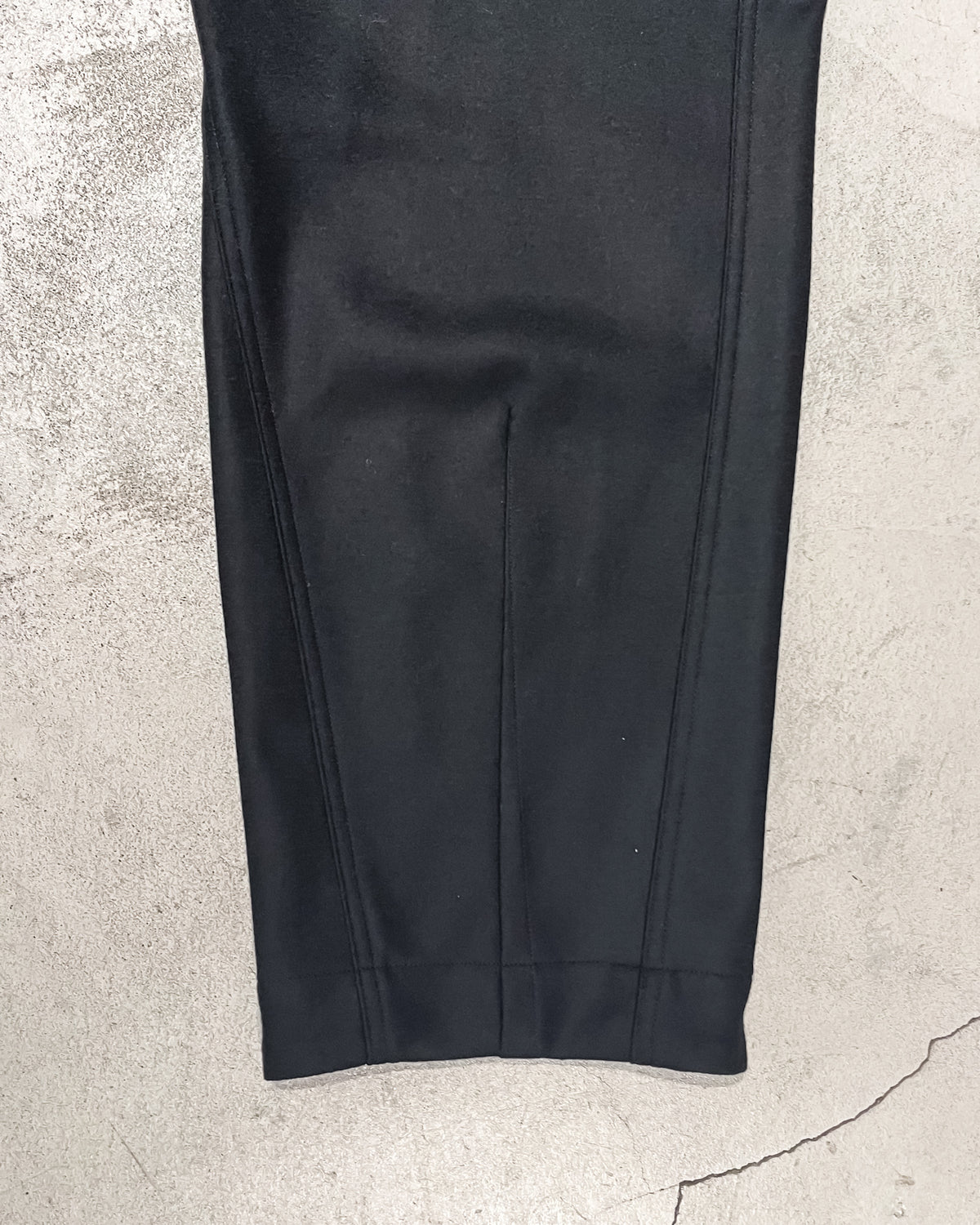 KNIT MELTON HEM TUCK PANTS