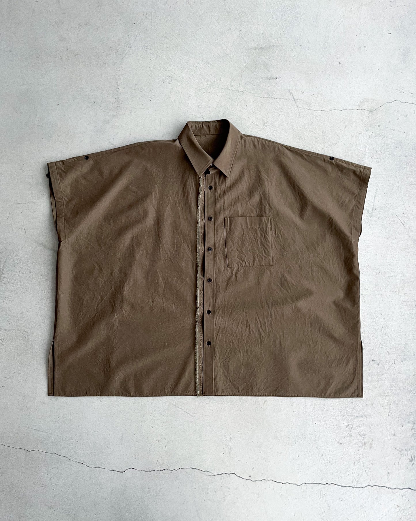 WOOL ACETATE SQUARE SHIRTS