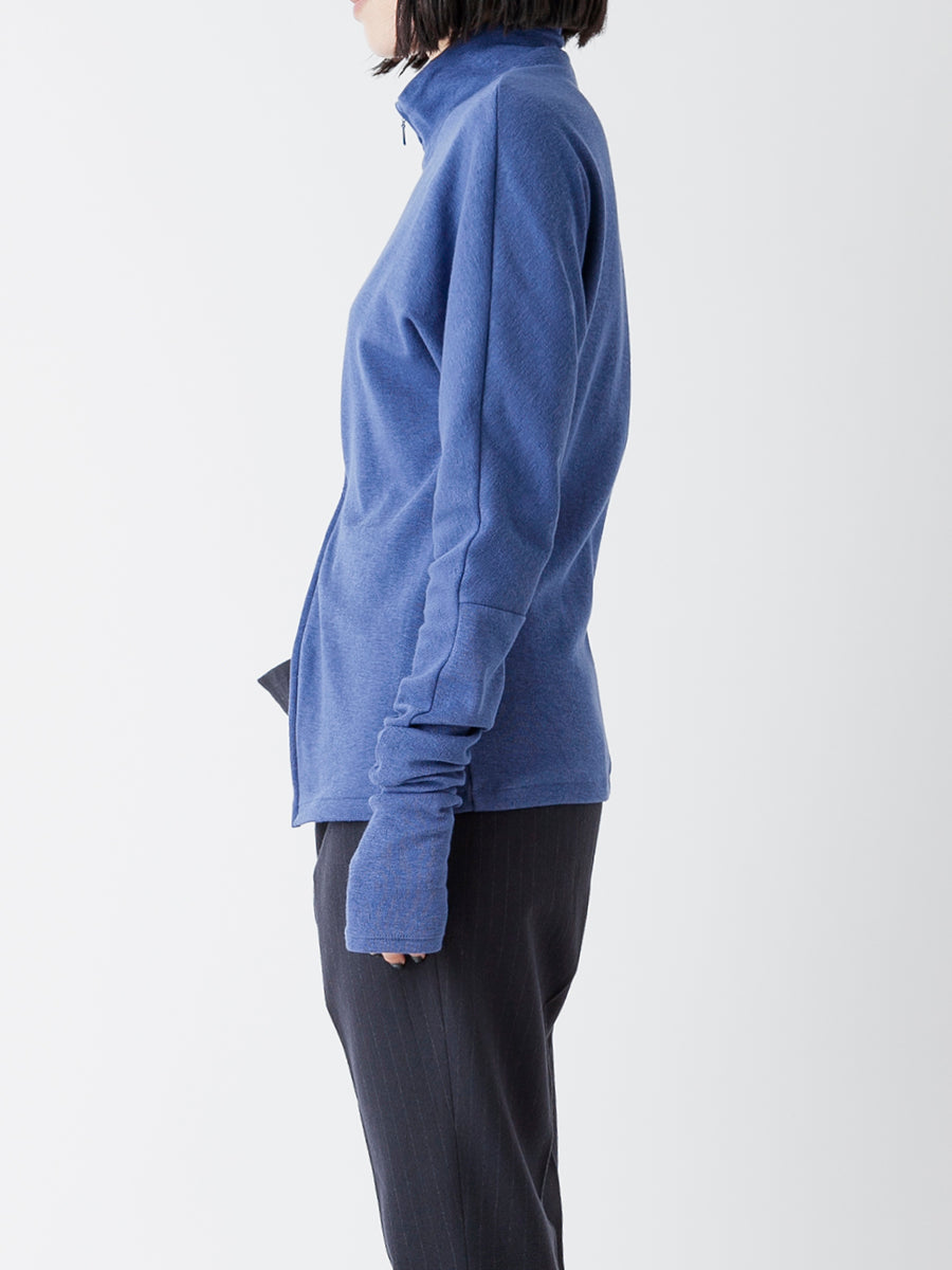 DOLMAN TIGHT FIT JERSEY ZIP TOP