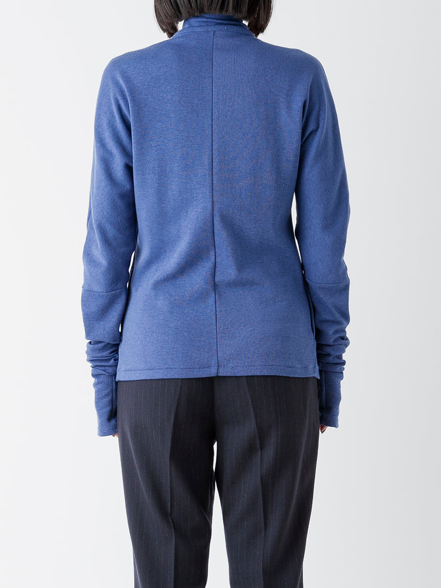 DOLMAN TIGHT FIT JERSEY ZIP TOP