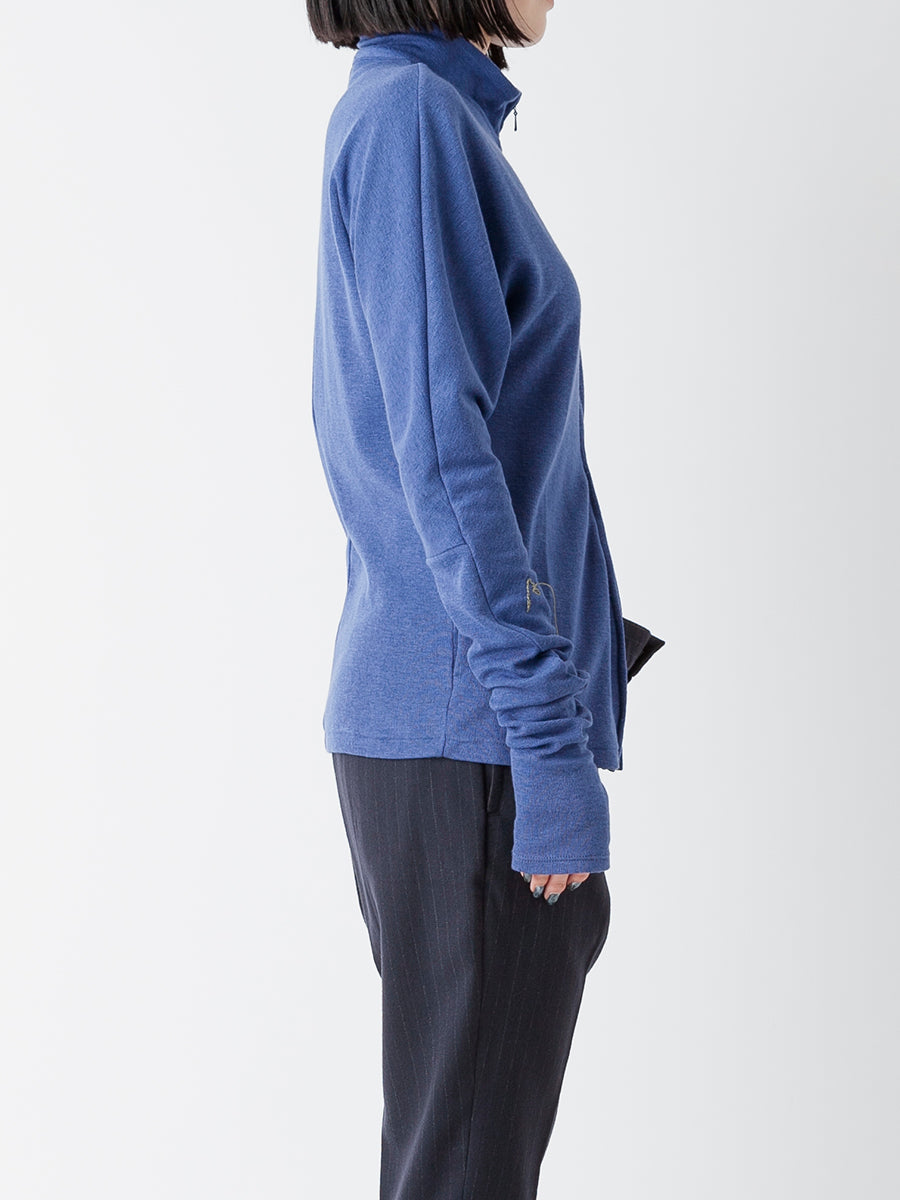 DOLMAN TIGHT FIT JERSEY ZIP TOP
