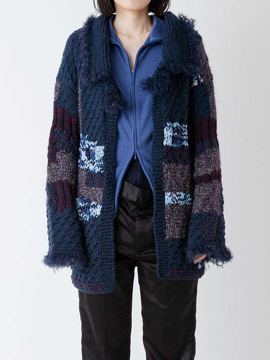 ABSTRACT HAND KNIT GOWN