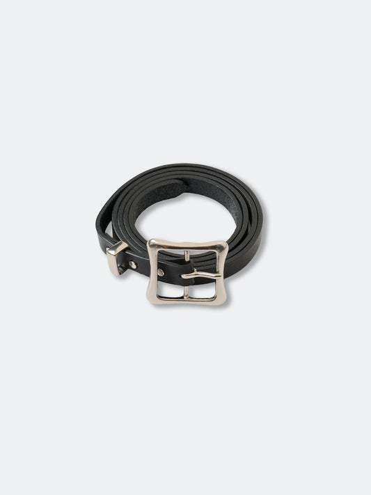 FLOATING BACKLE LEATHER BELT