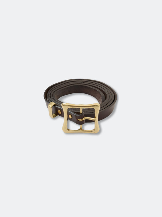FLOATING BACKLE LEATHER BELT