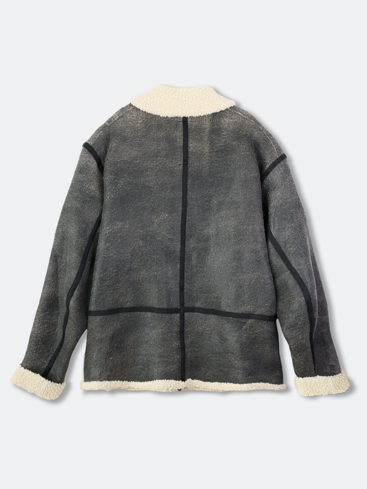 CRACK WOOL BOA BOMBER JACKET