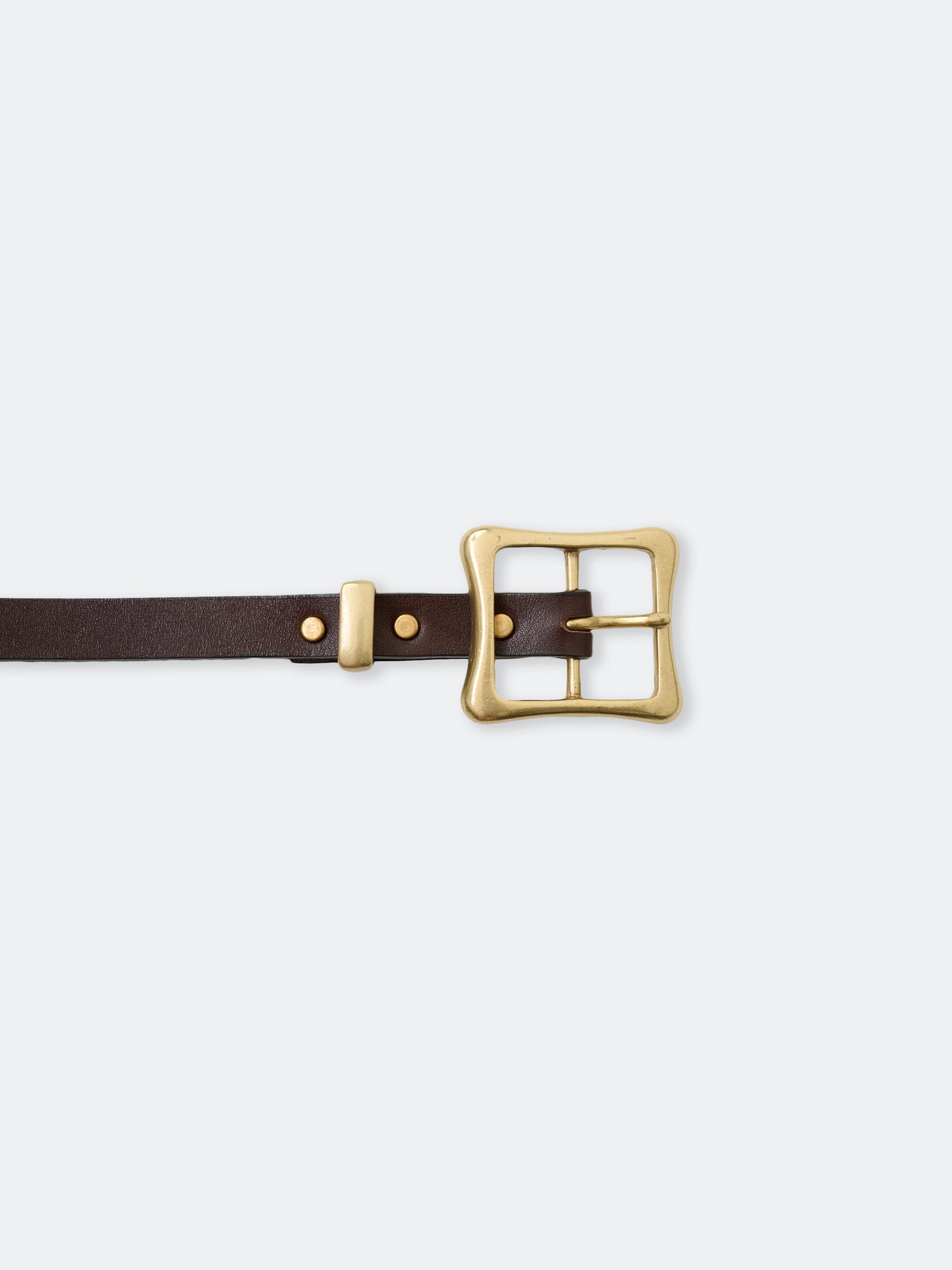 FLOATING BACKLE LEATHER BELT