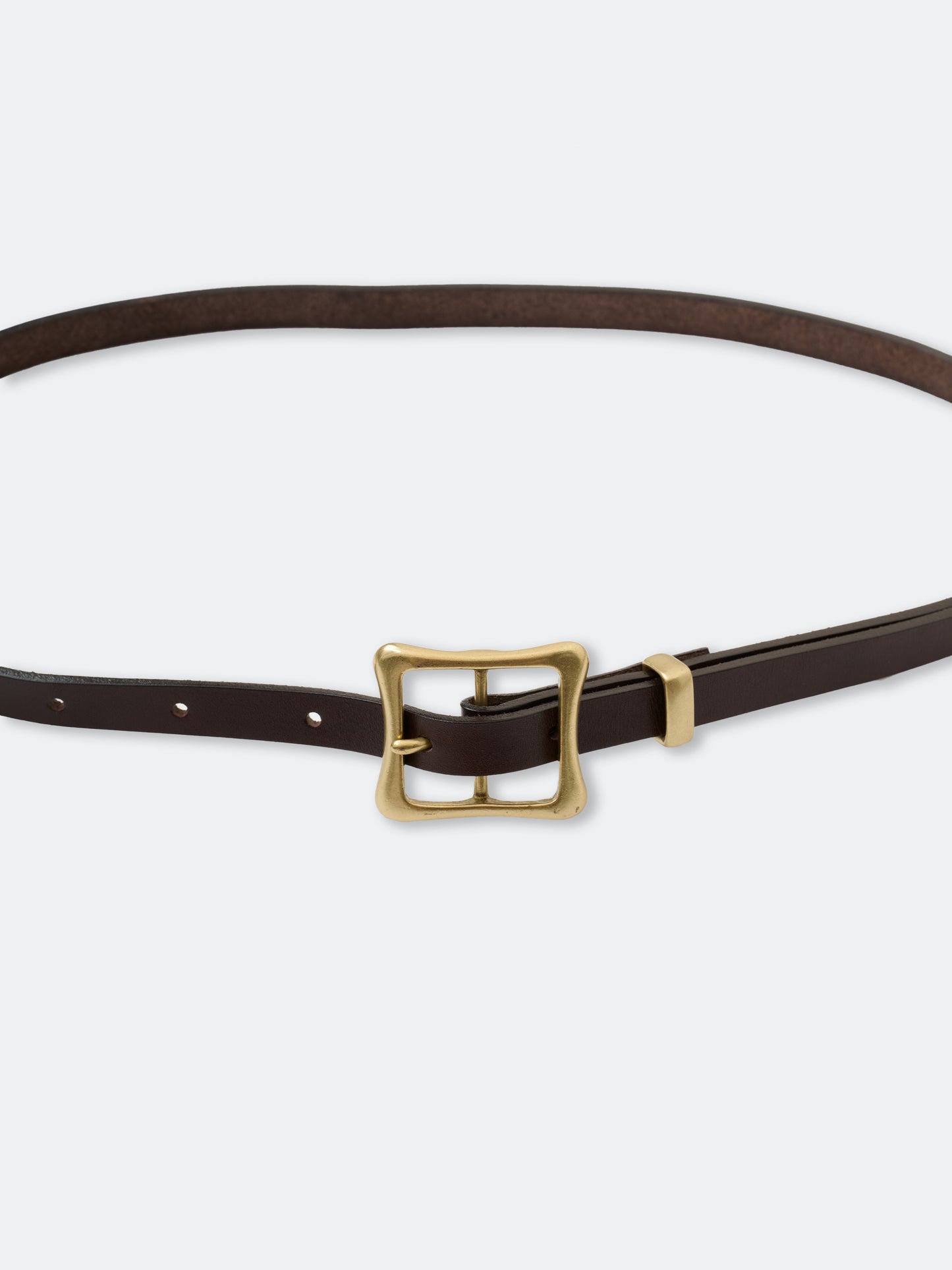 FLOATING BACKLE LEATHER BELT