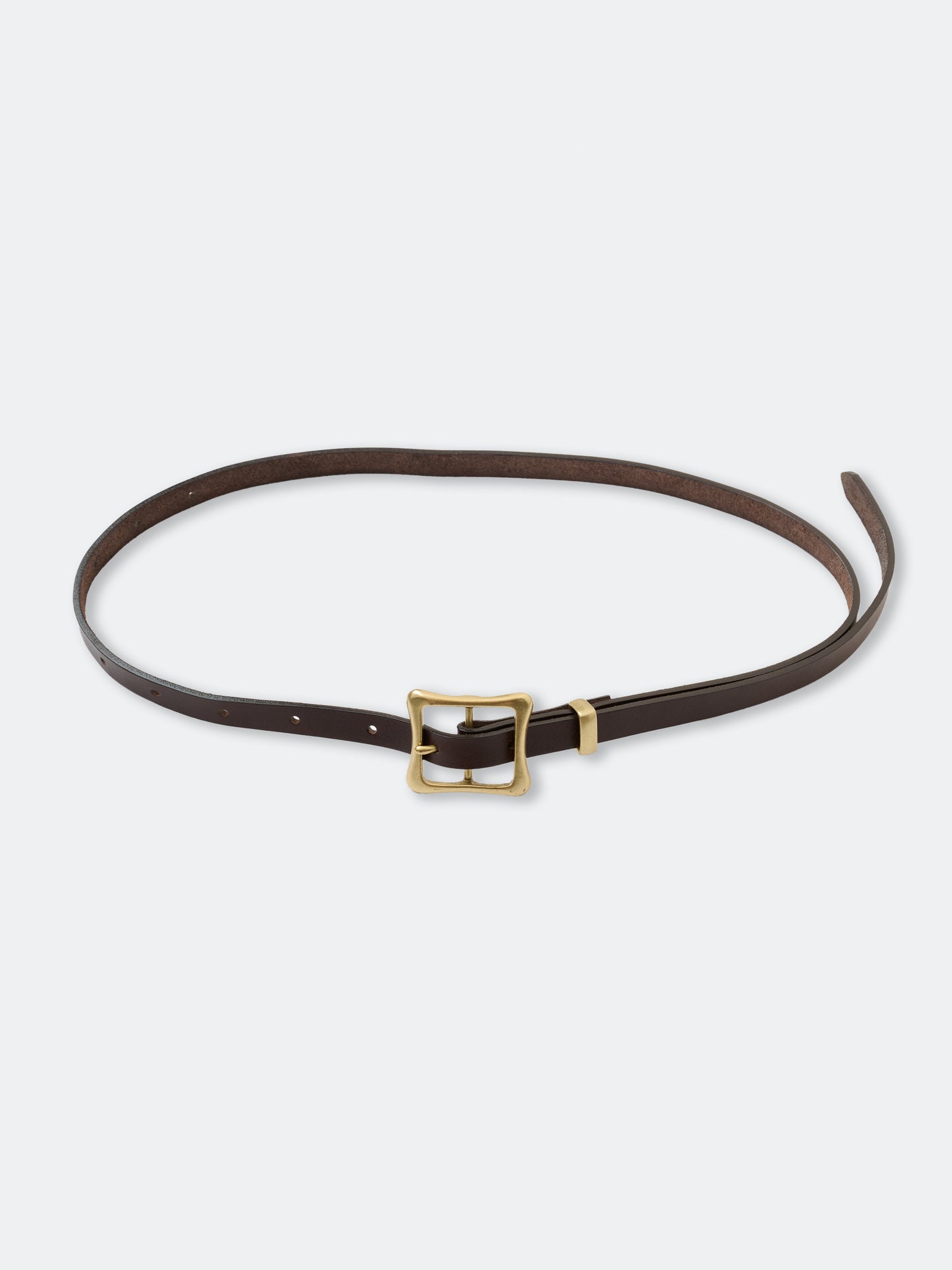 FLOATING BACKLE LEATHER BELT