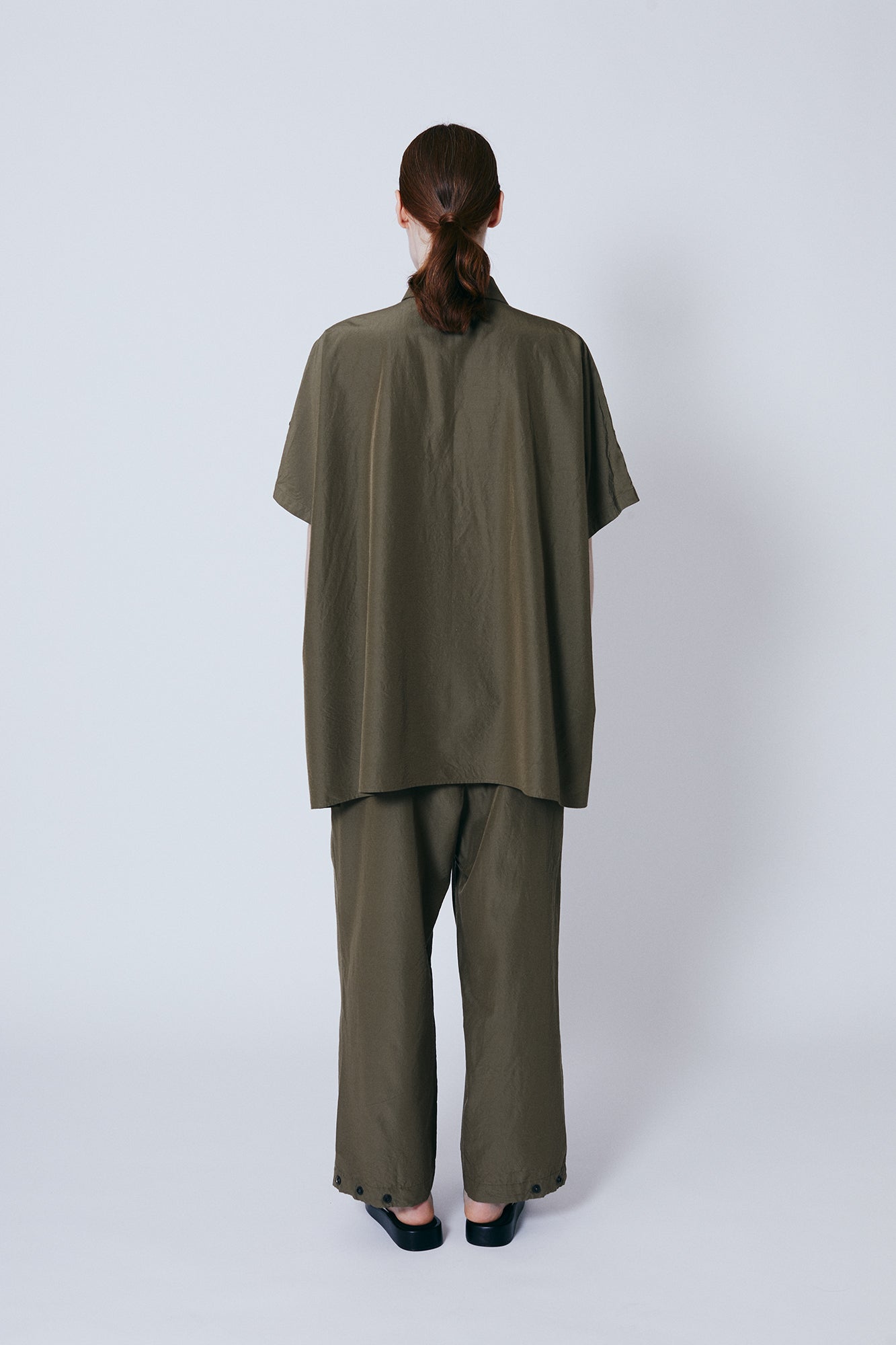WOOL ACETATE SQUARE SHIRTS