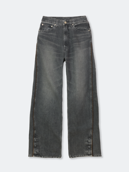 TWIST LINE WASHED STRAIGHT DENIM