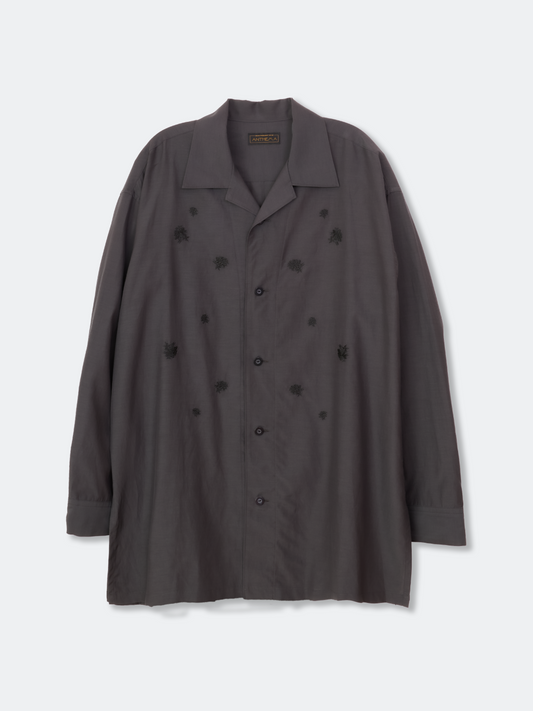TINY EMBROIDERY OVER SIZE SHIRTS