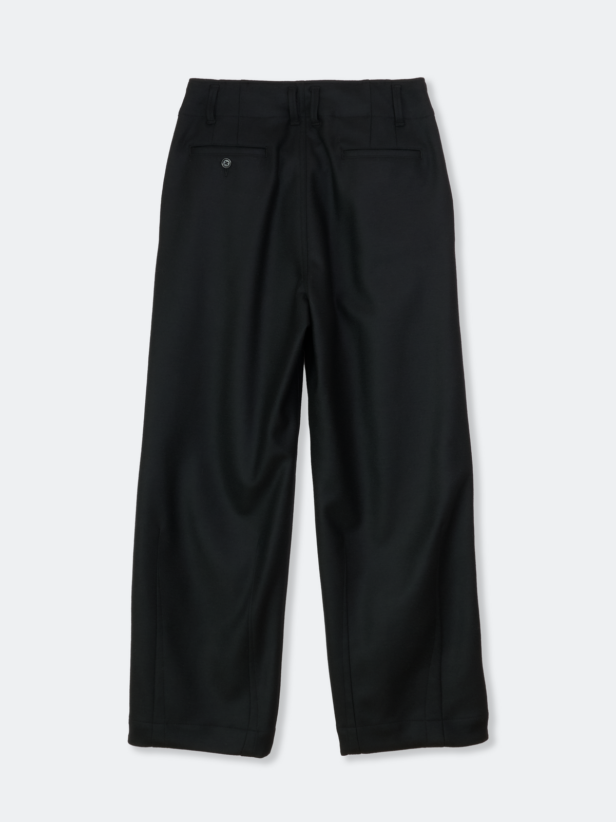 KNIT MELTON HEM TUCK PANTS