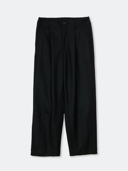 KNIT MELTON HEM TUCK PANTS