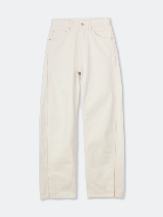 TWIST LINE WASHED STRAIGHT DENIM
