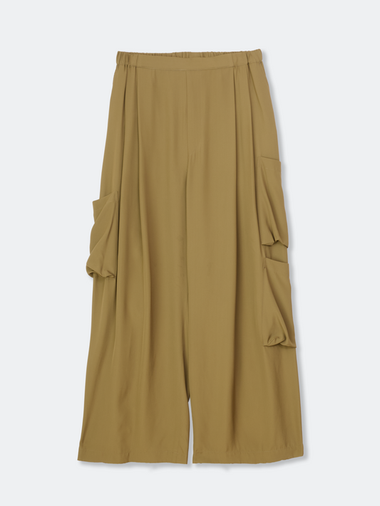 VISCOSE EASY WIDE CARGO PANTS