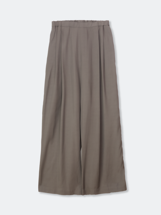 SILKY VISCOSE 2-TUCK FLARE EASY PANTS