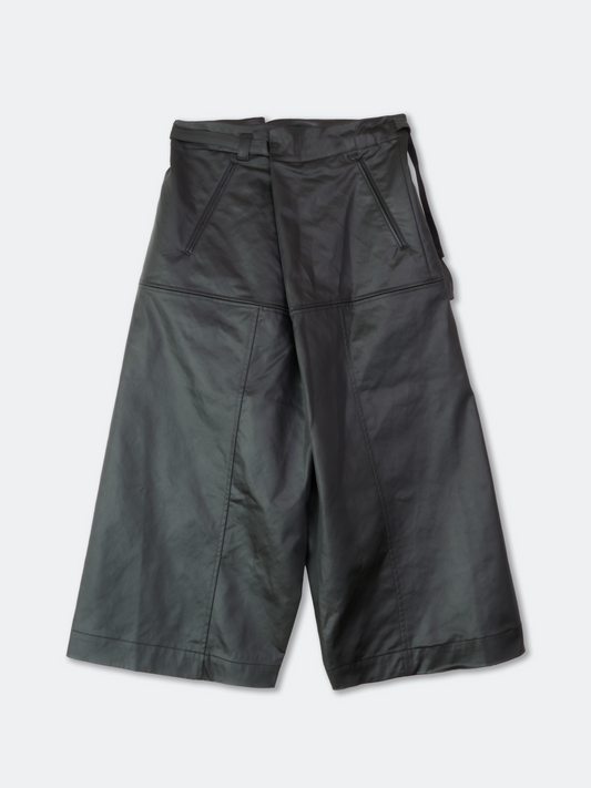 SMOOTH WIDE LEG CROPPED PANTS