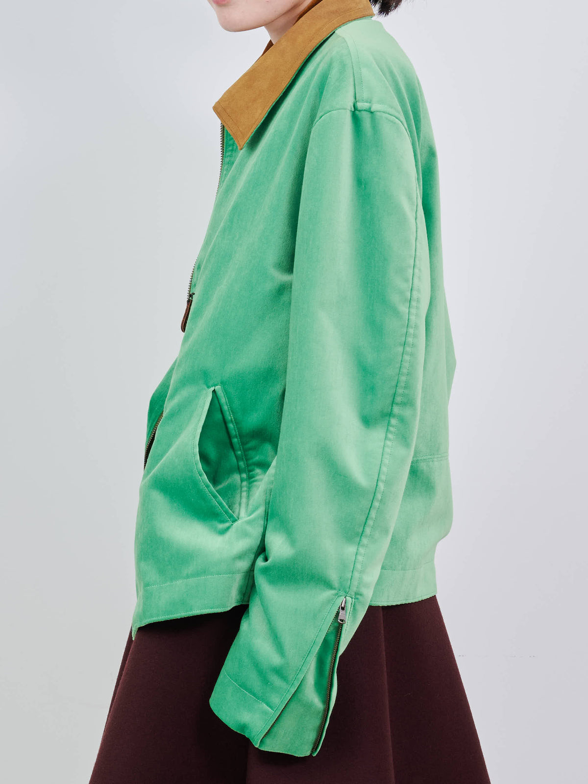 COTTON VELVET MINIMAL RIDING JACKET
